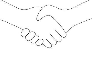 handshake between two people entering into the transaction icon 
