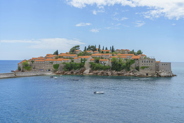 Fototapeta na wymiar Island Sveti Stefan in Budvanska Riviera, Montenegro
