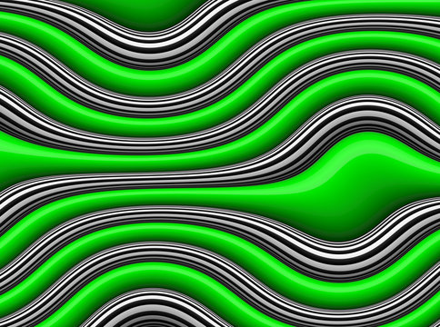 Background with Curved Plastic Stripes