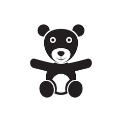 Teddy Bear Icon Flat - Vector