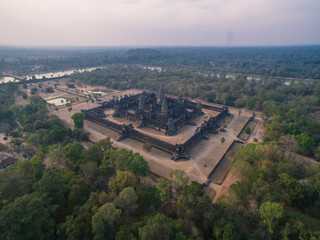 Fototapeta premium Angkor Wat aerial view (Cambodia) 
