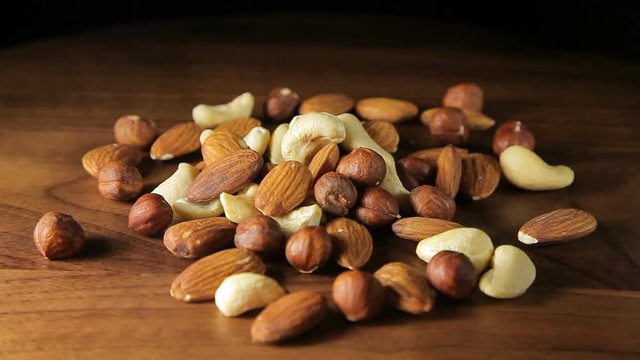 a mound of mixed nuts