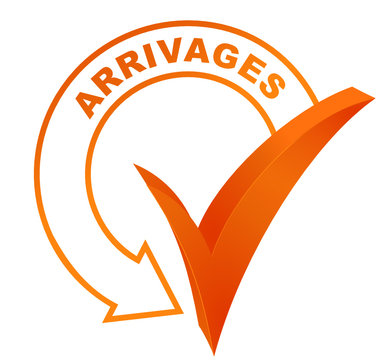 arrivages sur symbole valid&eacute; orange