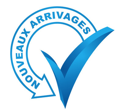 nouveaux arrivages sur symbole valid&eacute; bleu