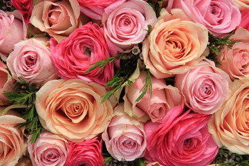 Pink rose bridal bouquet