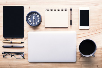 Desktop with office tools
