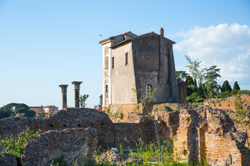 ROME,  Palantine Hill. The ruins of the Domus Augustana on Palatine Hill.
