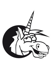 unicorn unicorn crazy funny fun face head hole comic cartoon laugh silly pony stallion