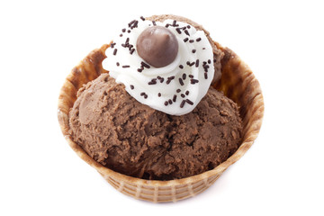 chocolate ice cream cone