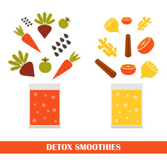 Vector detox smoothies consrtuctor