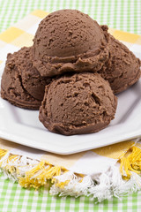  chocolate ice cream plate