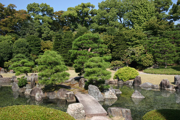 Panele Szklane  ogród w zamku nijojo, kioto, japonia