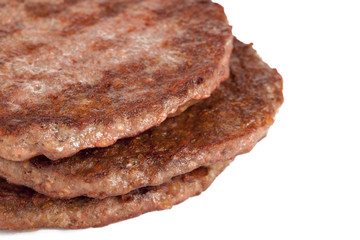 cooked beef patties