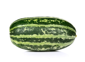 striped cucumber on white background