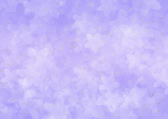 Background :cherry blossom and gold leaf