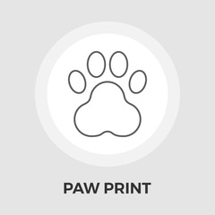 Paw vector flat icon