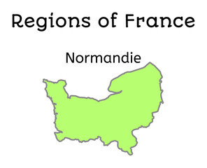 France administrative map of Normandy