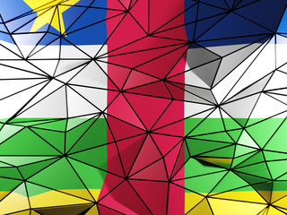 Triangle background with flag of central african republic