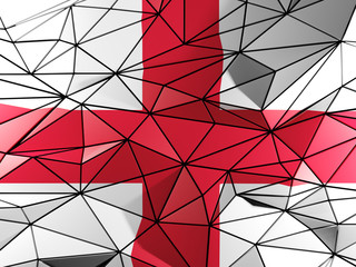 Triangle background with flag of england