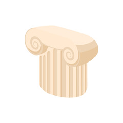 Marble column icon, cartoon style