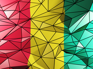 Fototapeta premium Triangle background with flag of guinea