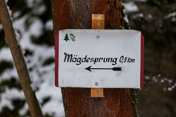 Beschilderung Wanderwege im Harz Selketal
