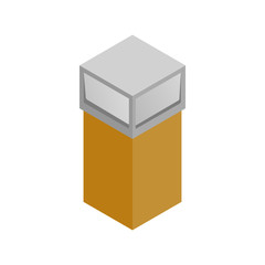 Recycle bin icon, isometric 3d style
