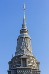 Roof of temple in the Royal Palace, Phnom Penh. Khmer architectu