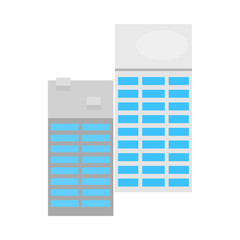 Modern office buildings icon, isometric 3d style 