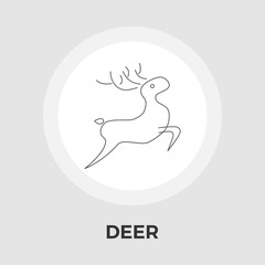 Deer vector flat icon