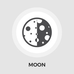 Moon flat icon