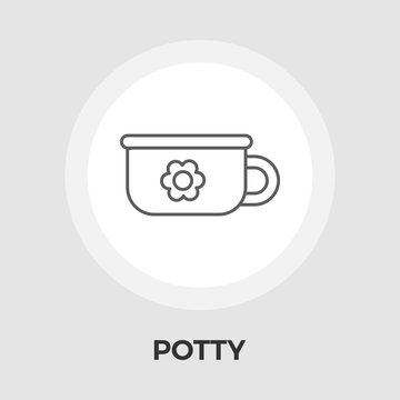 Potty vector flat icon