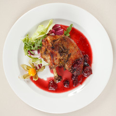duck wings with cranberry sauce