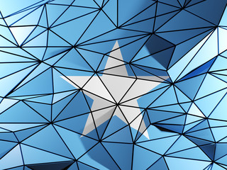 Triangle background with flag of somalia
