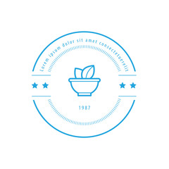 cup of herbal Label blue