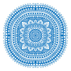 blue detailed mandala