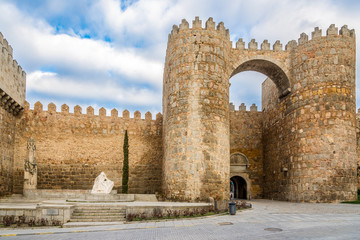 Wall with Gate Alcazar in Avila