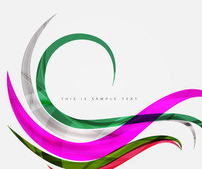 Geometric abstract background, swirl colorful lines