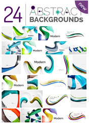 Set of smooth abstract backgrounds