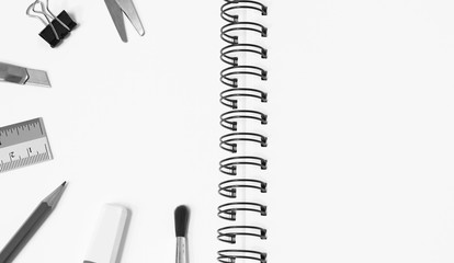 Blank paper and lots of office supplies