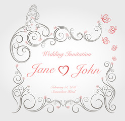 Wedding graphic decoration.