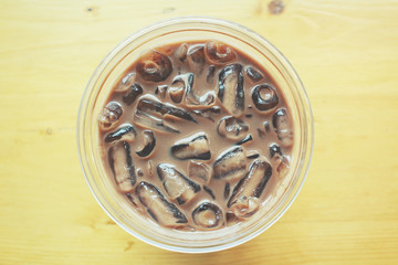 Iced chocolate drink