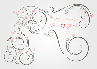Wedding graphic decoration.