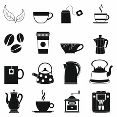 Tea and Coffee Icons set