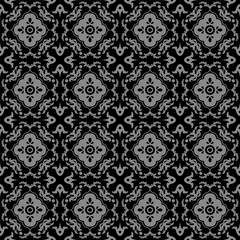 Elegant antique silver and black background 329_round flower kaleidoscope
