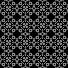 Elegant antique silver and black background 333_cross round vintage flower

