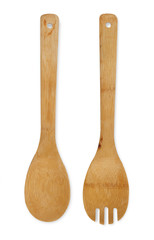 Wooden spoon and fork
