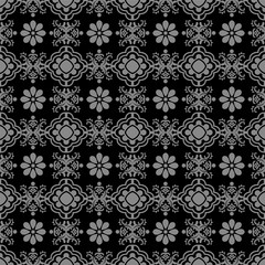 Elegant antique silver and black background 340_elegant vintage round flower
