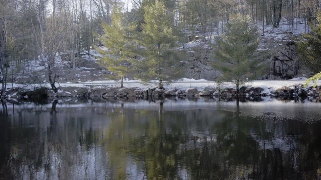 ontario canada cold snow 4K winter landscape in countryside