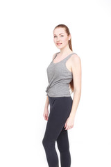 Fototapeta premium Portrait of happy sportswoman